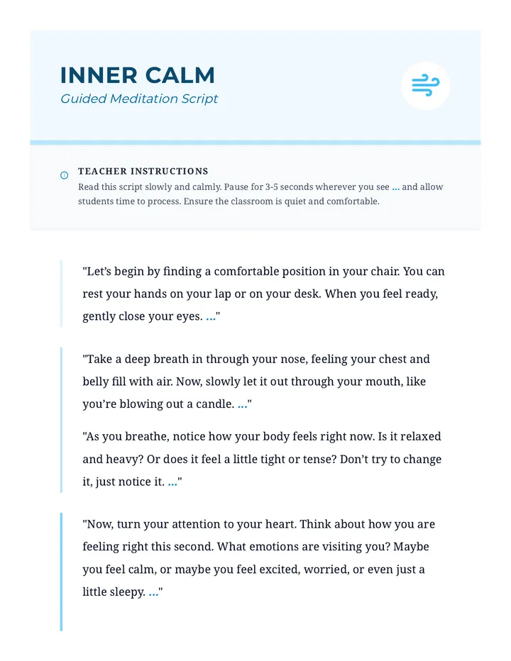 Mindful Meditation Script