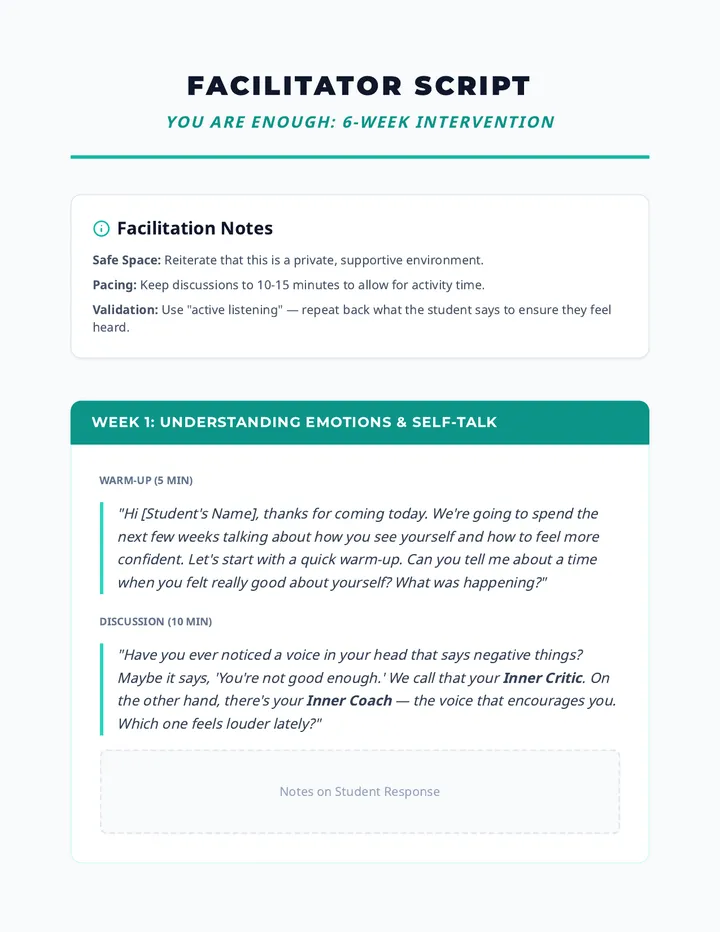 Inner Voice Teacher Script