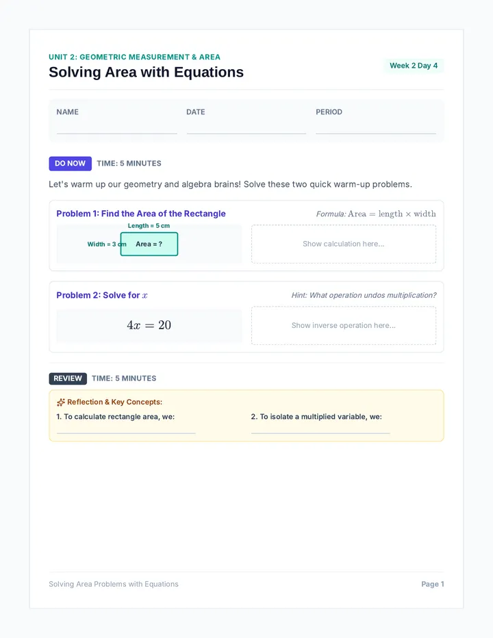 Equation Balancing Student Packet