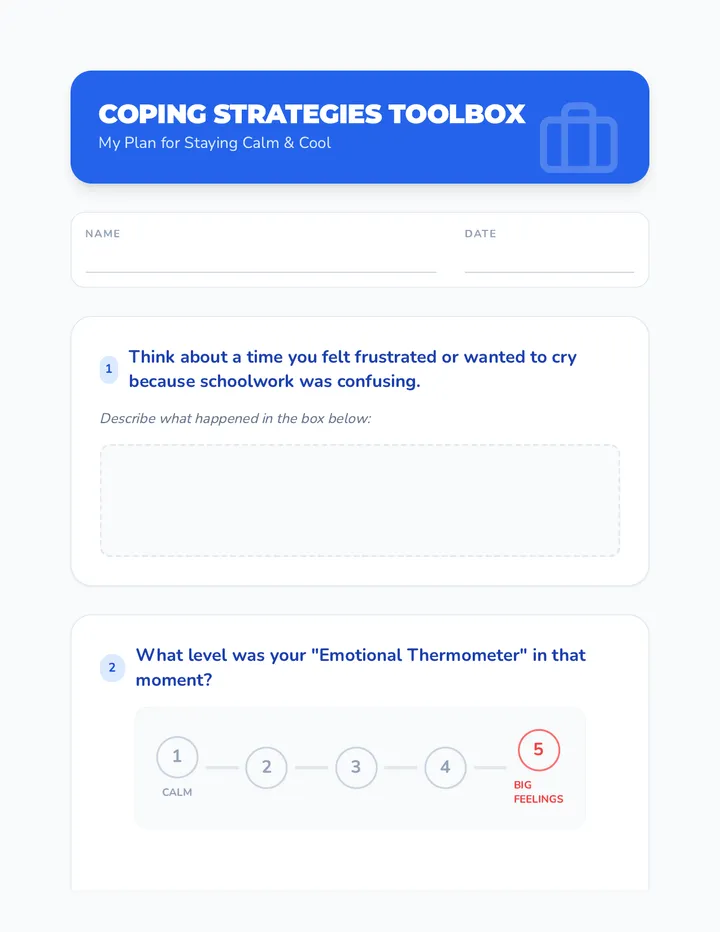 Coping Strategies Worksheet