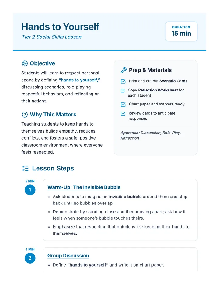 Bubble Bound Lesson Plan