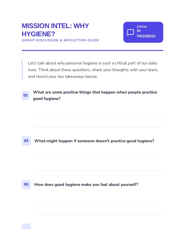 Why Hygiene Matters Discussion Guide