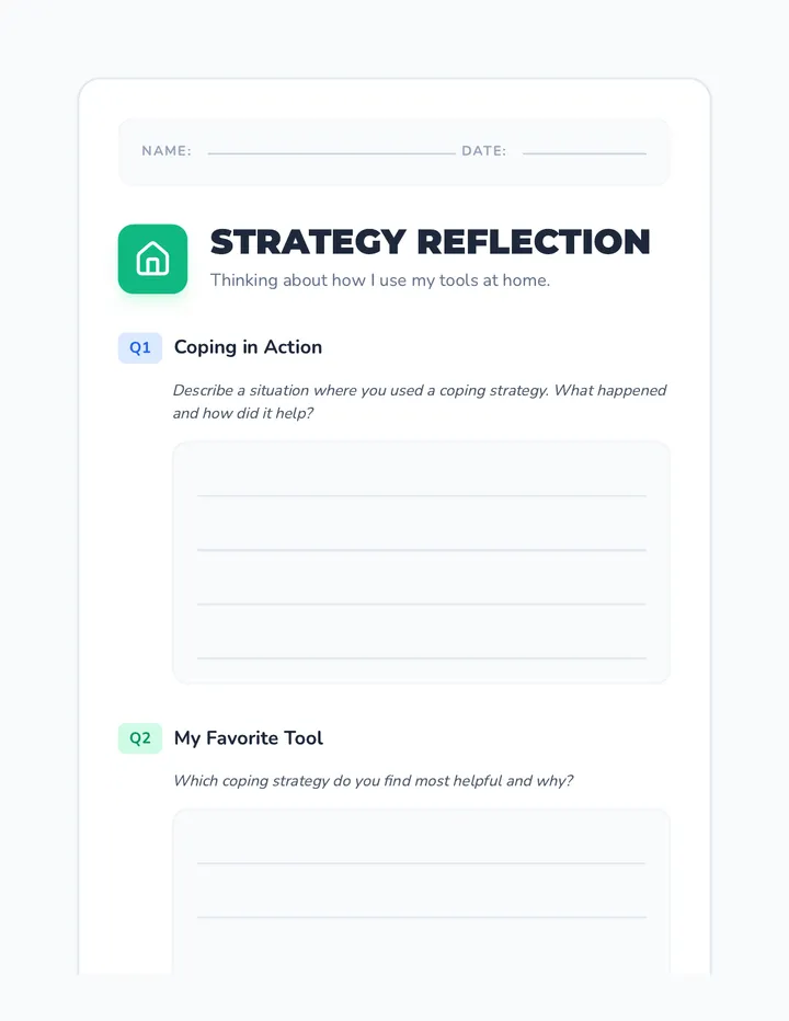 Take Home Reflection Worksheet