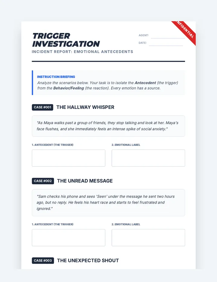 Trigger Investigation Worksheet