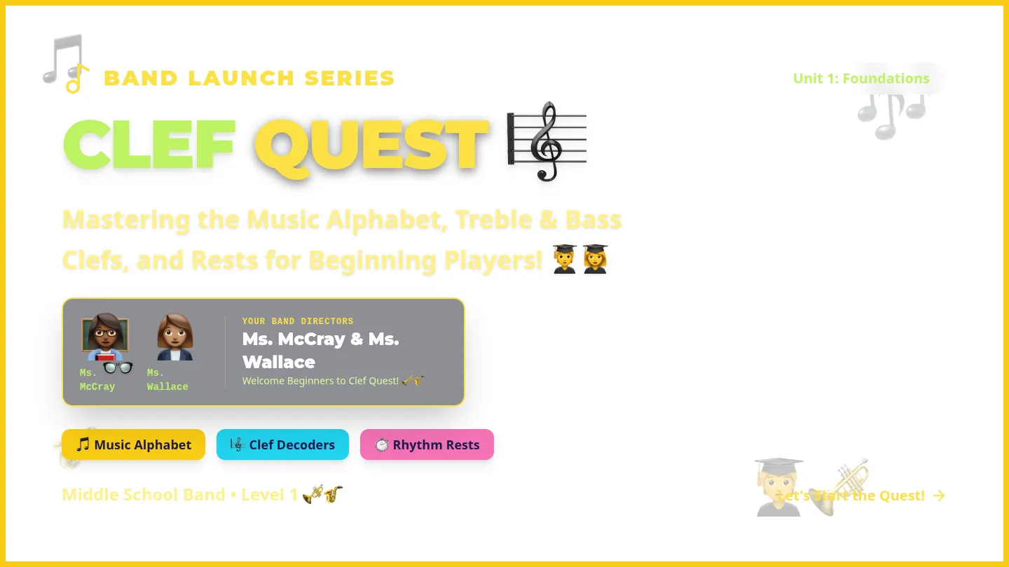 Clef Quest Slides