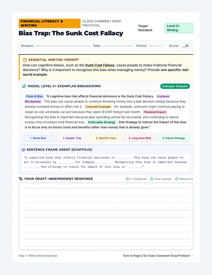 Bias Trap Worksheet