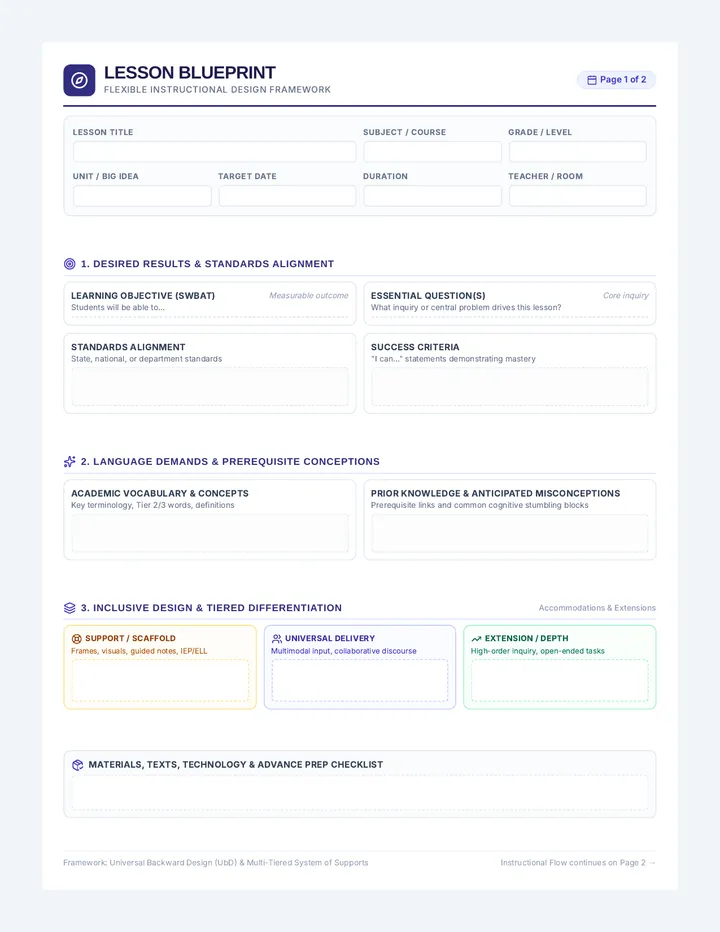 Universal Planner Template
