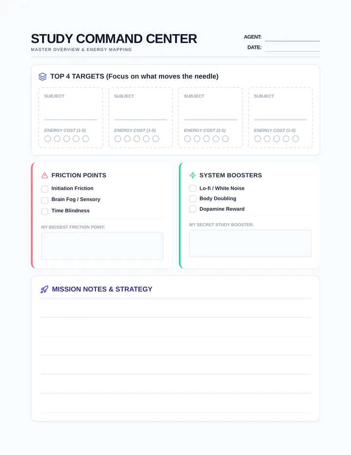 Study Command Organizer