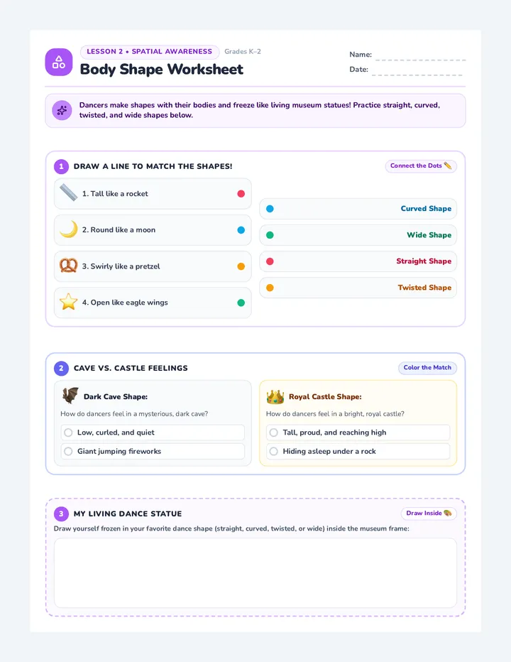 Body Shape Worksheet
