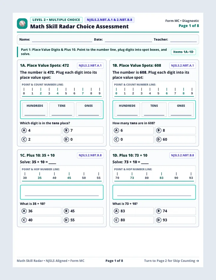 Developing Math Choice Assessment