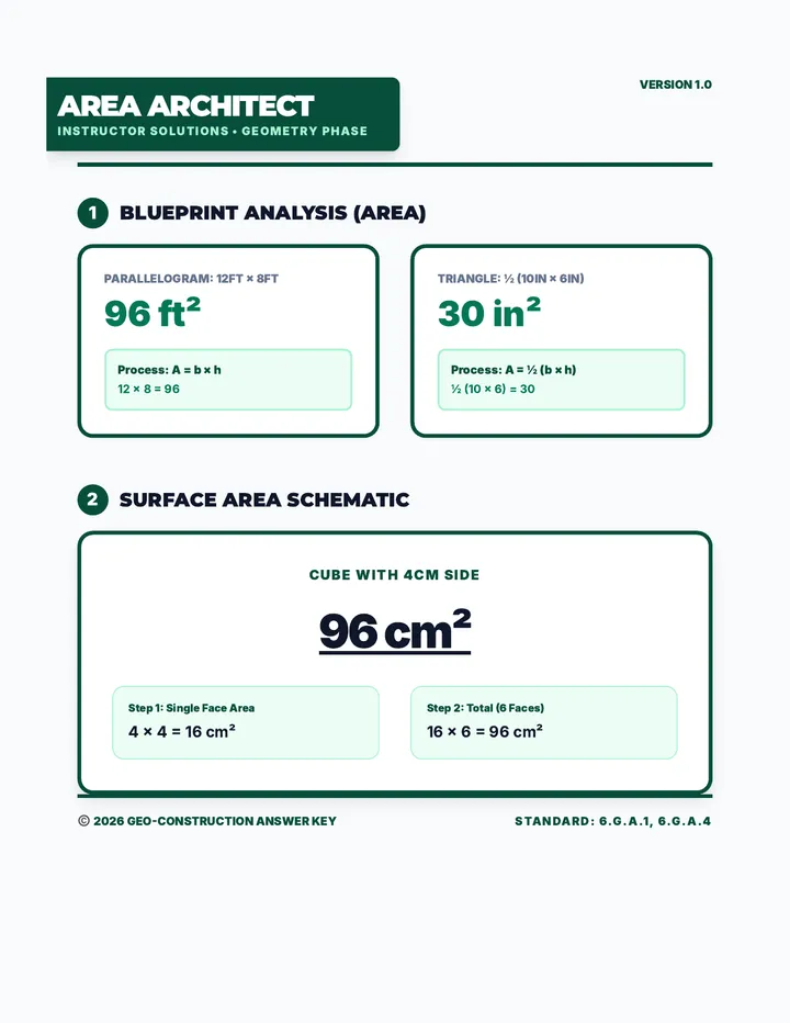 Area Architect Answer Key
