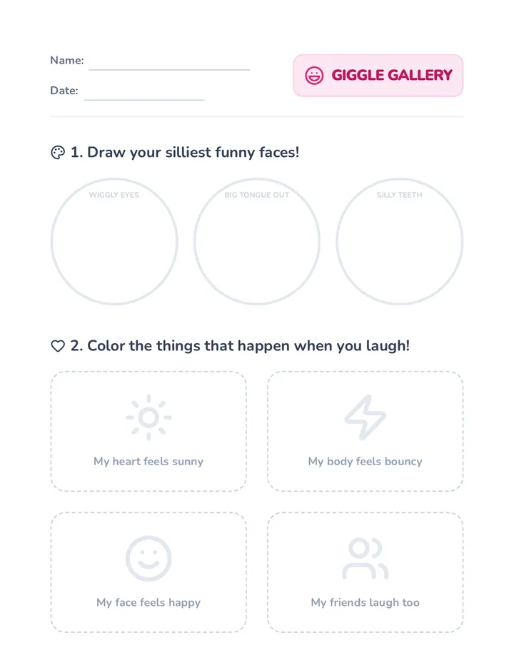 Giggle Gallery Worksheet
