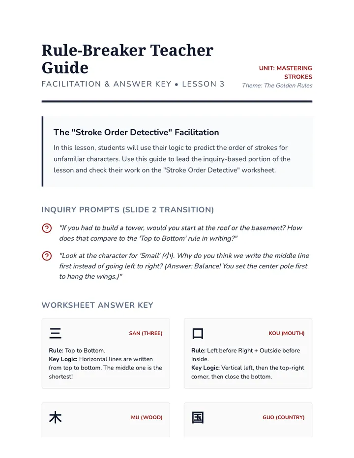 Rule Breaker Teacher Guide