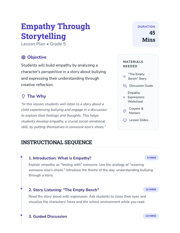 Empathy Lesson Plan