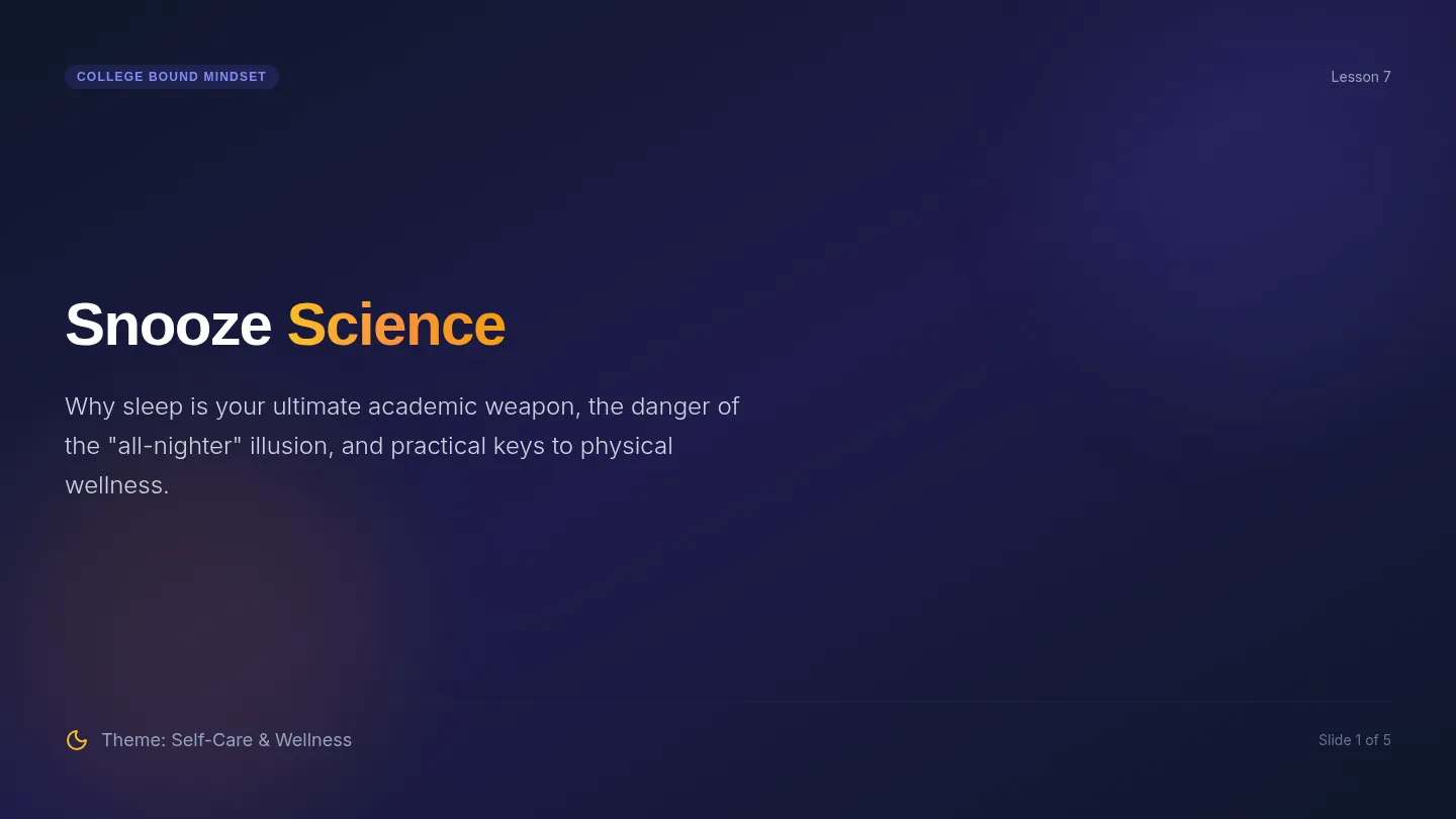 Snooze Science Slides