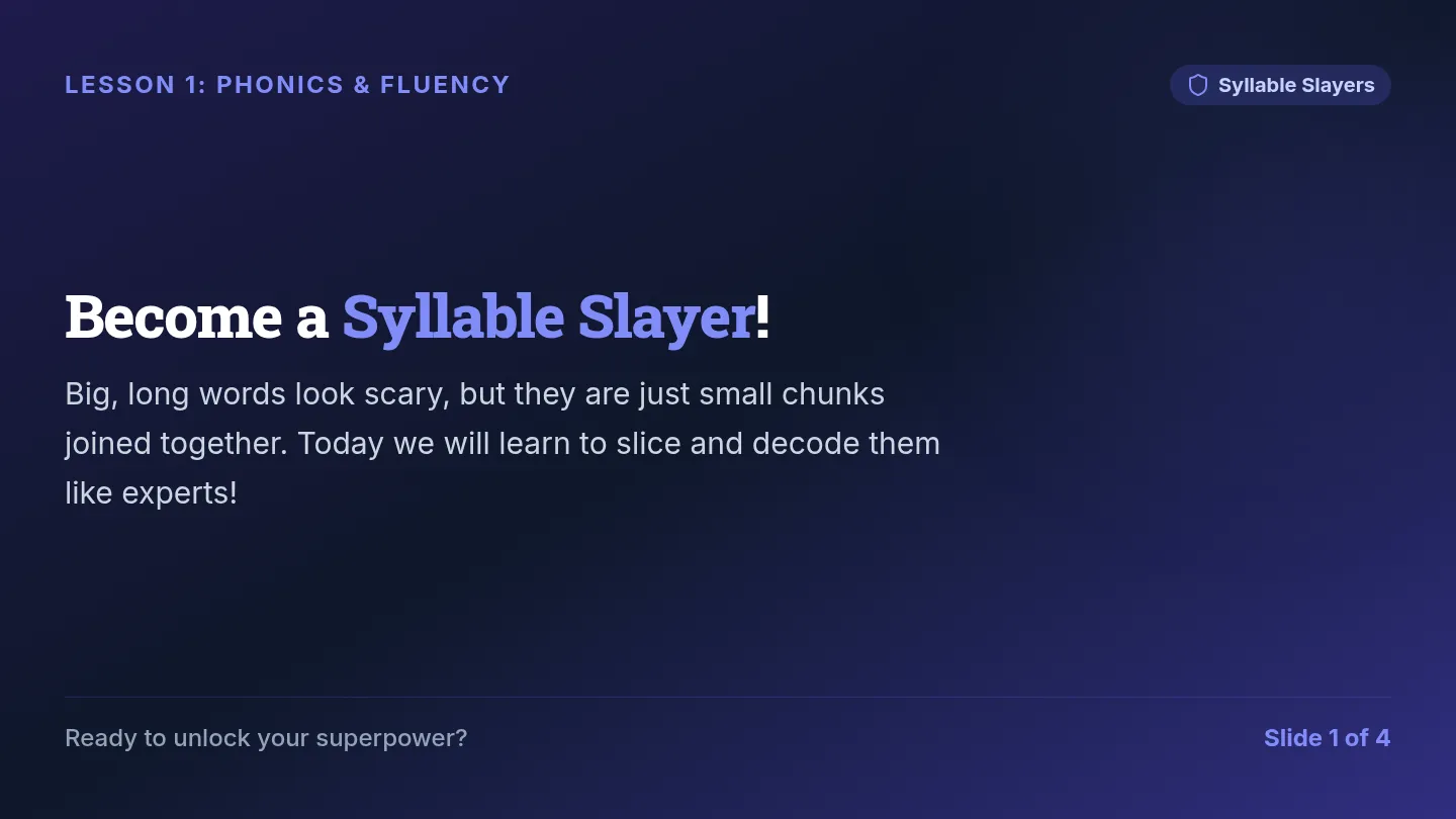 Syllable Slayers Presentation Slides