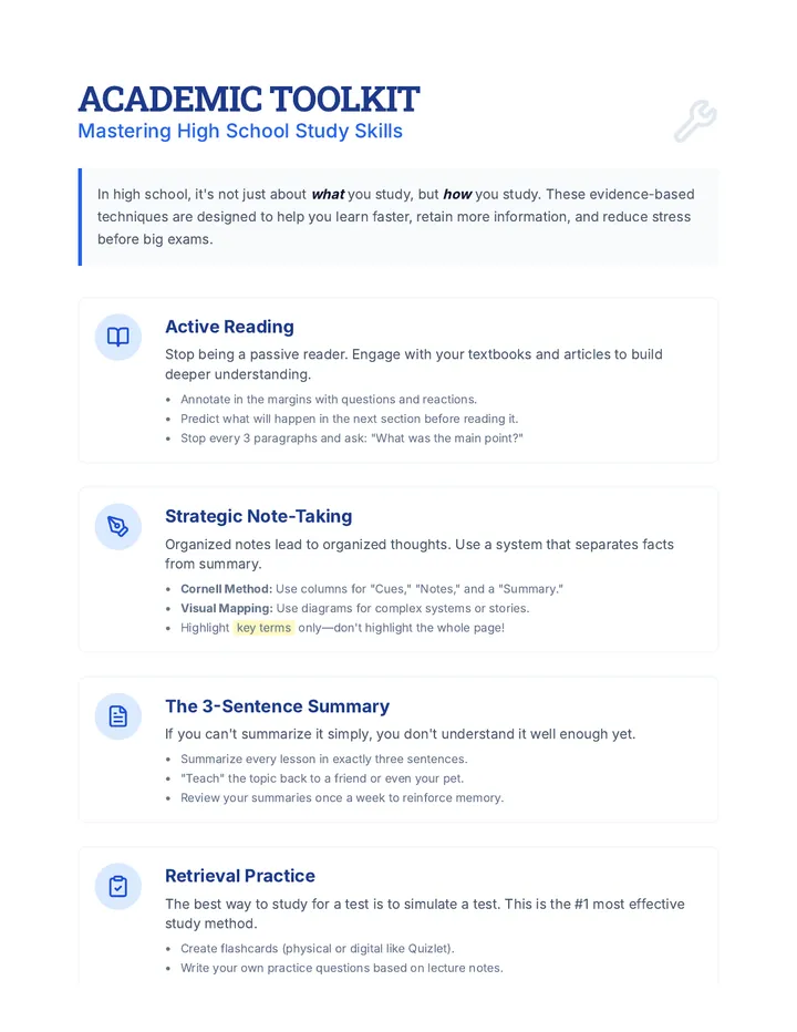 Academic Toolkit Handout