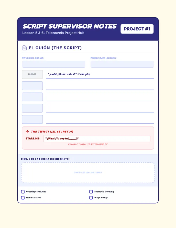 Telenovela Script Template Guide