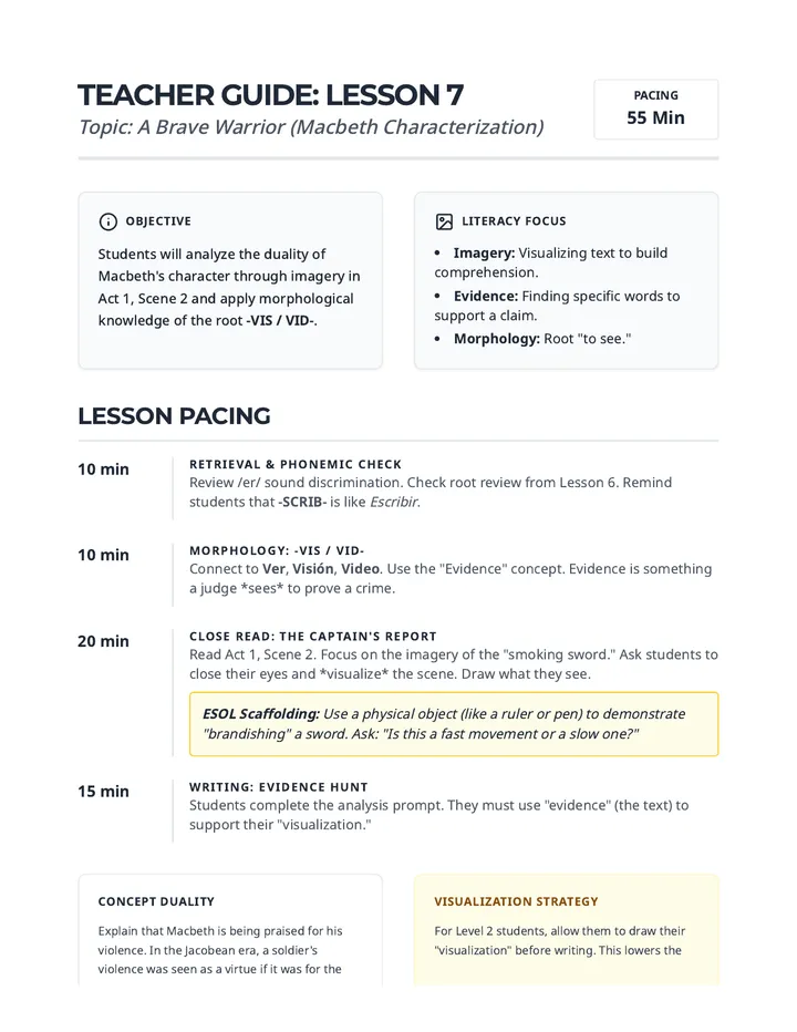 A Brave Warrior Teacher Guide