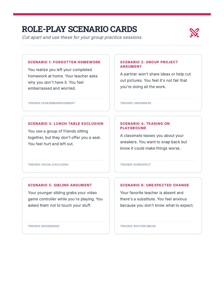 Action Role-Play Cards