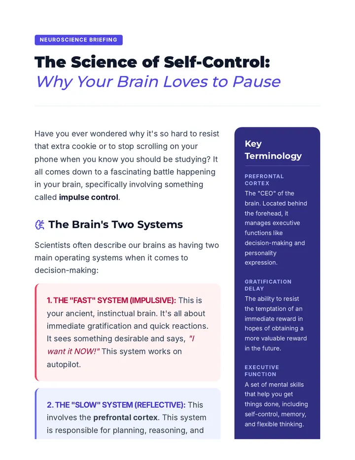 The Science of Self-Control Reading