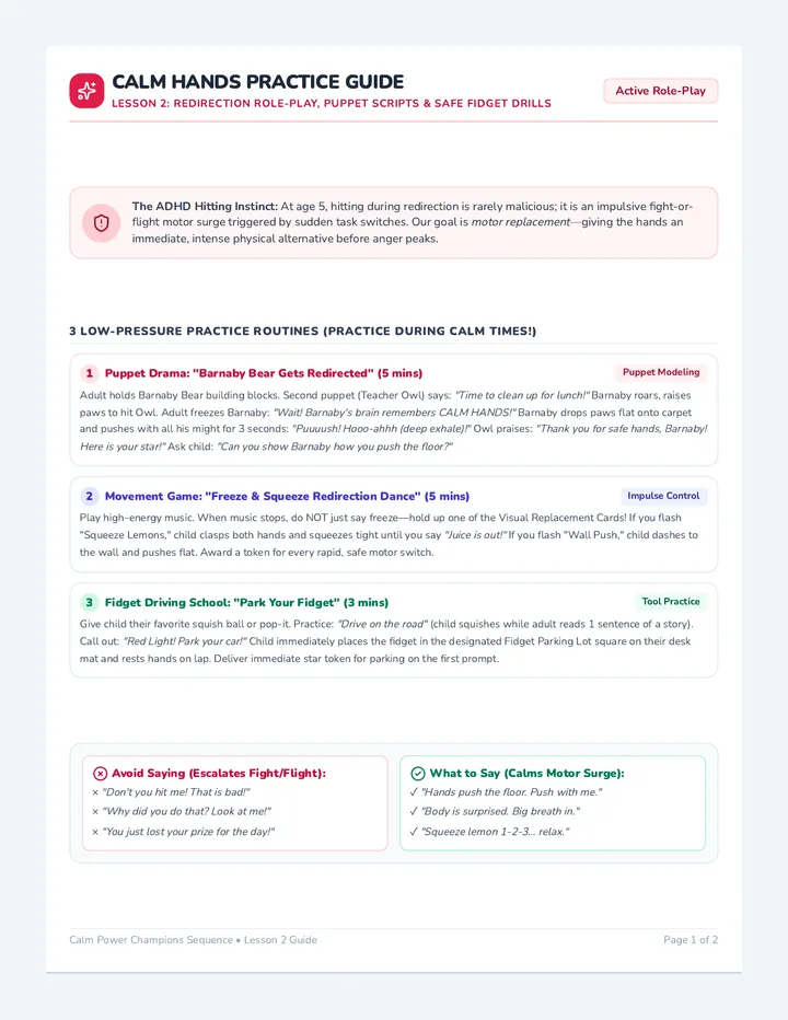 Calm Hands Practice Guide
