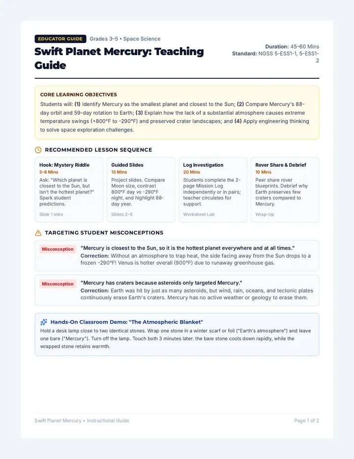 Mercury Expedition Teacher Guide