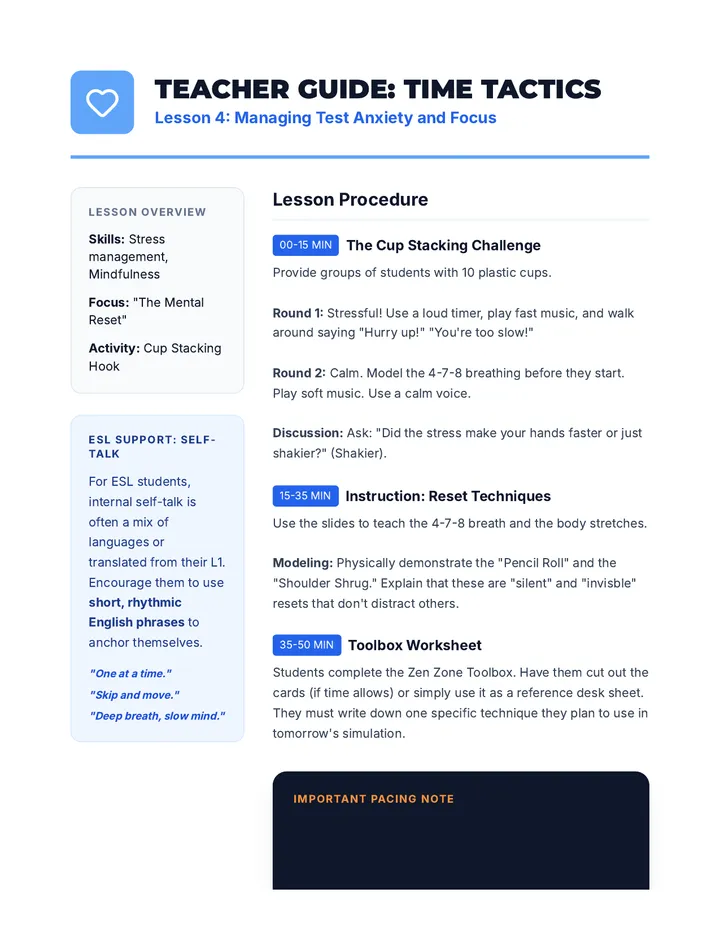 Calm Teacher Guide L4