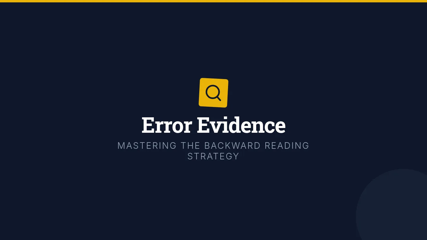 Error Evidence Slides