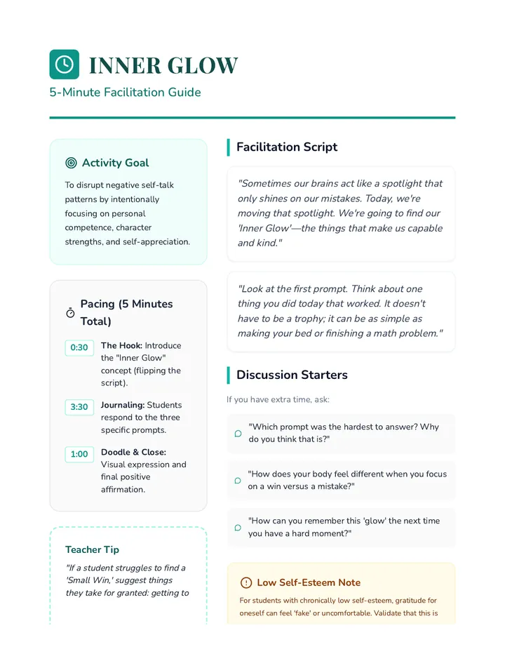 Inner Glow Facilitation Guide