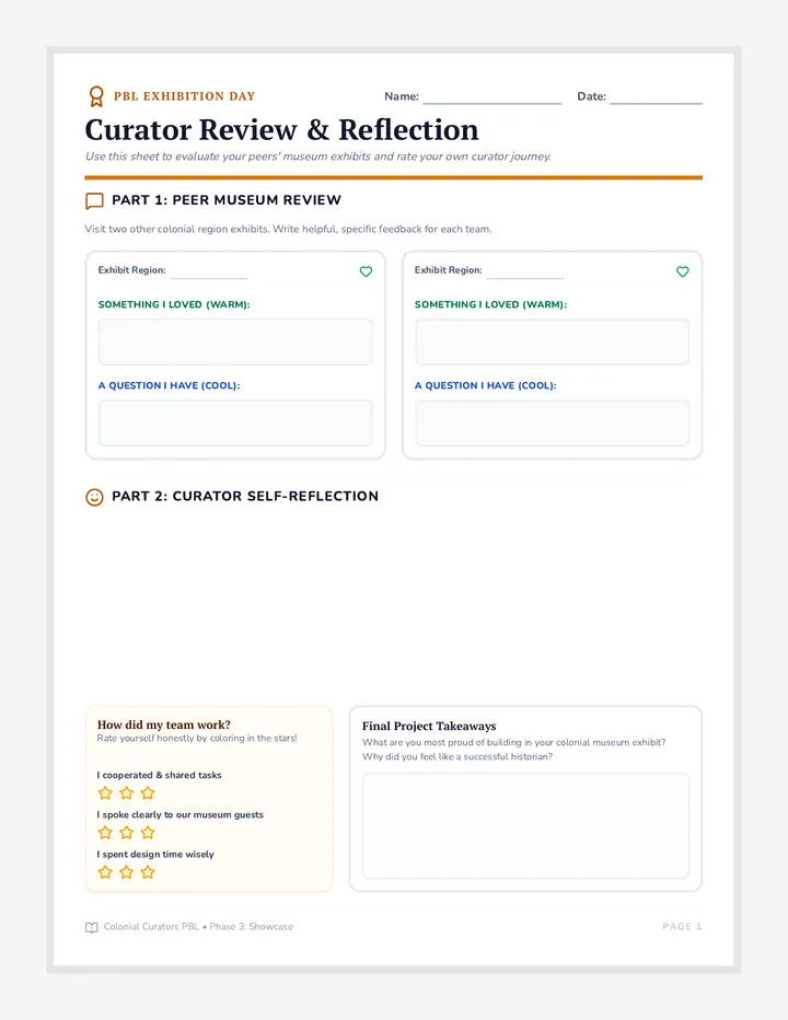 Critique and Curator Rubric