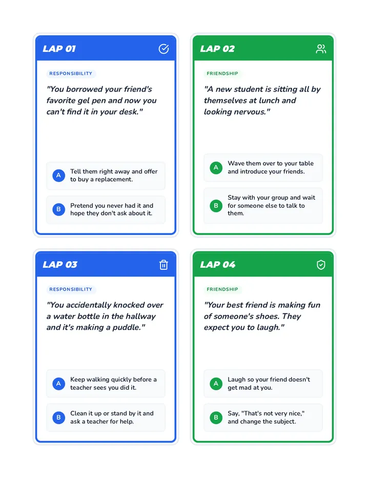 Decision Dash Scenario Cards