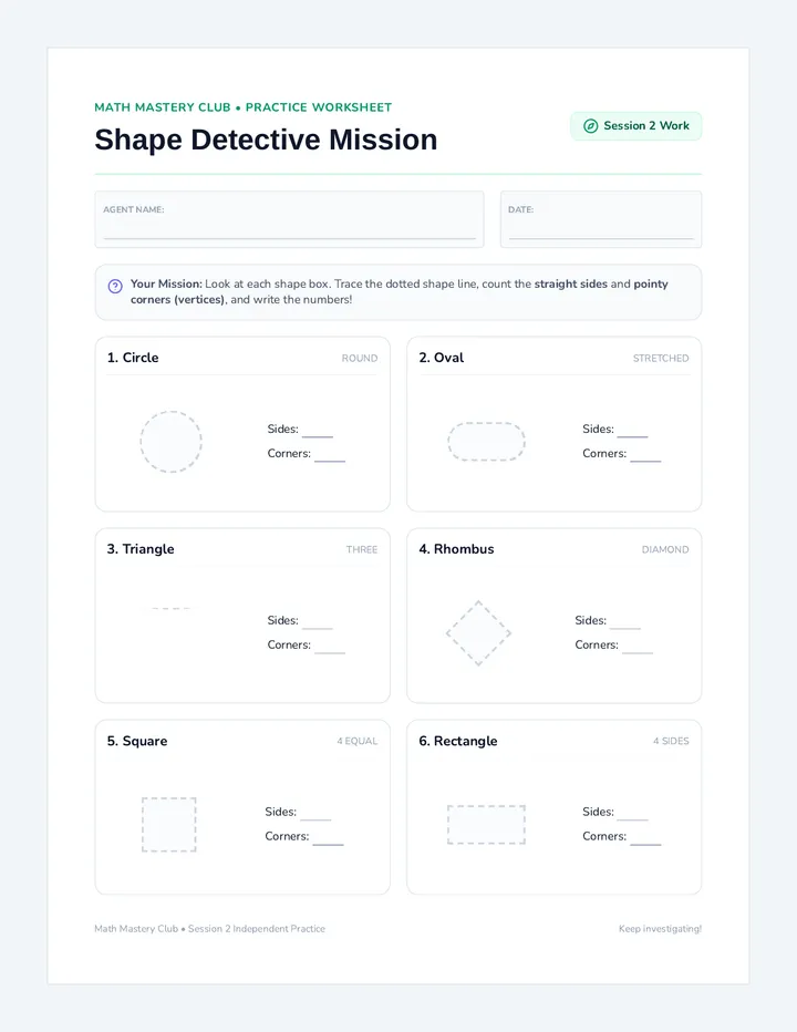 Shape Detectives Worksheet