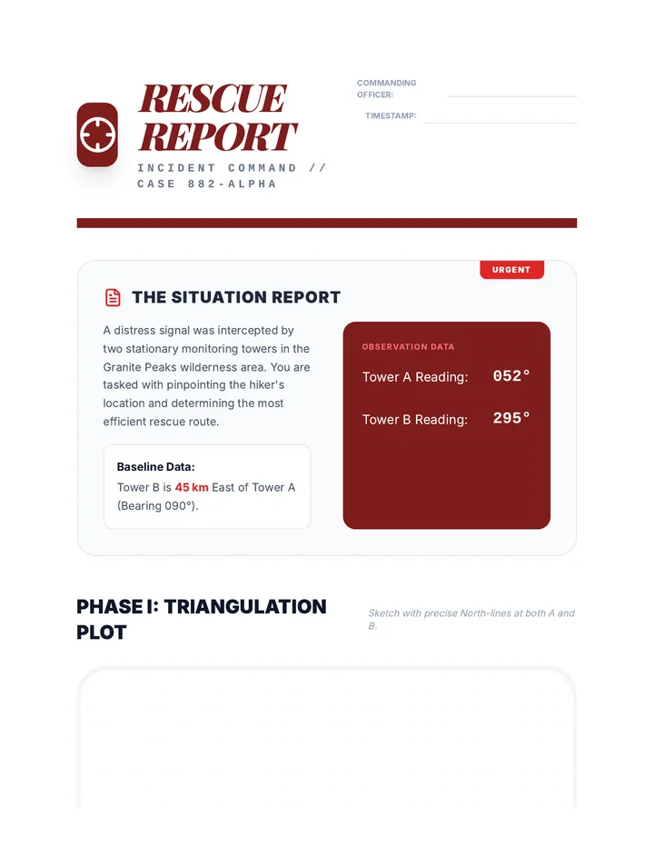 Rescue Report Worksheet