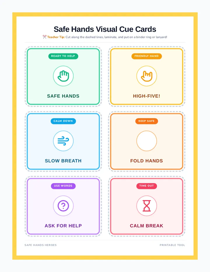 Safe Hands Cue Cards