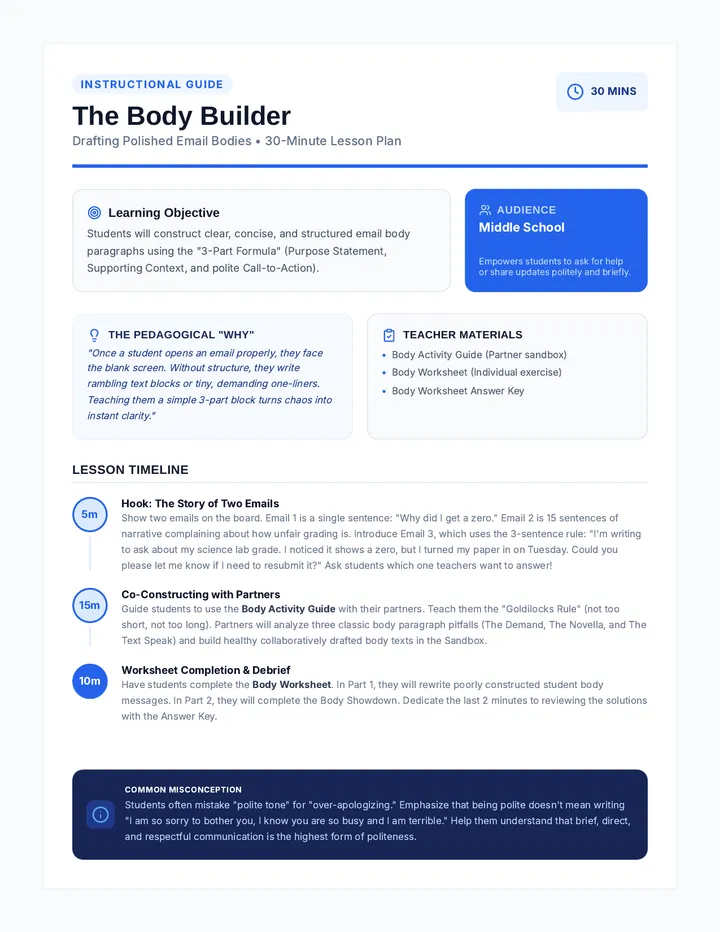 Body Lesson Plan