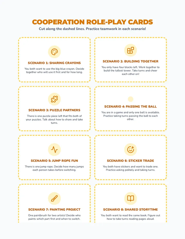 Cooperation Role-Play Cards