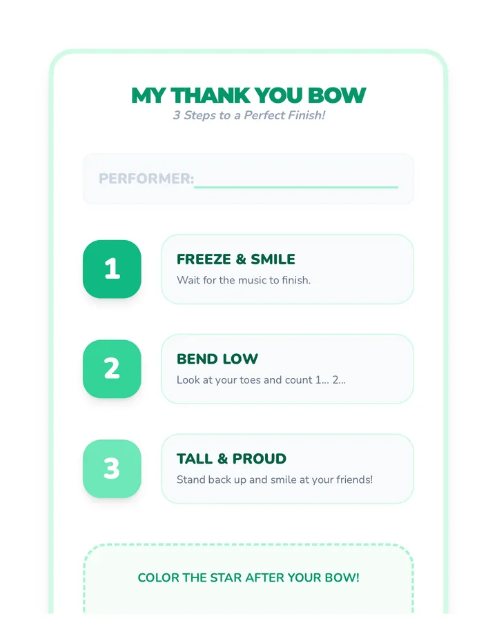 Bowing Steps Handout