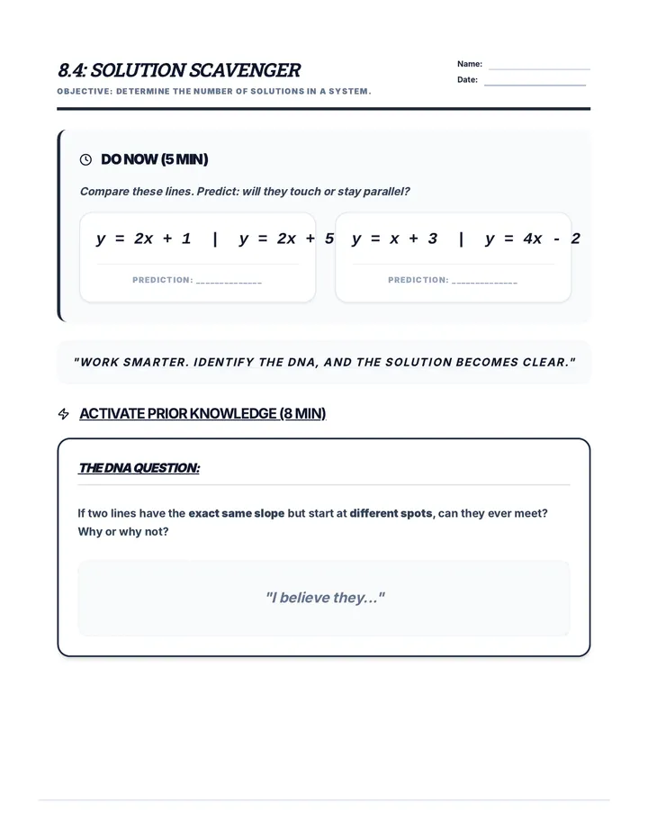 Solution Scavenger Student Packet