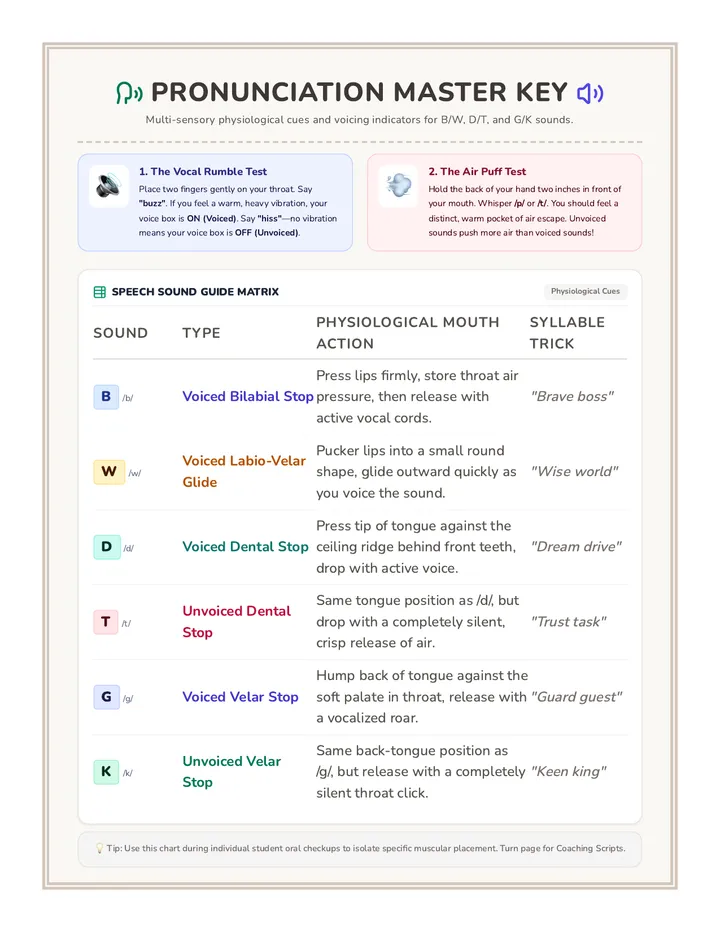 Speech Sounds Pronunciation Guide
