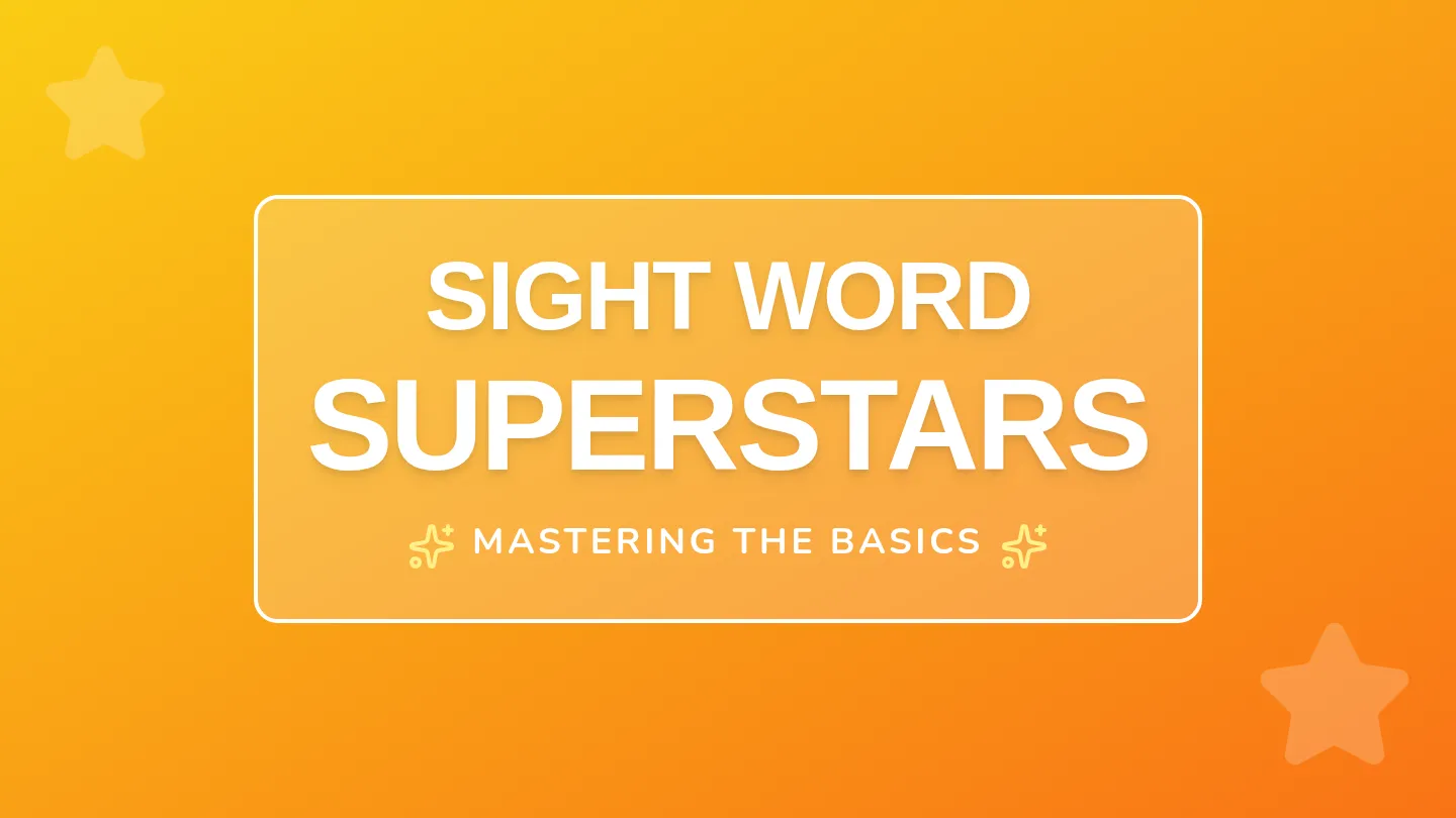 Sight Word Slides