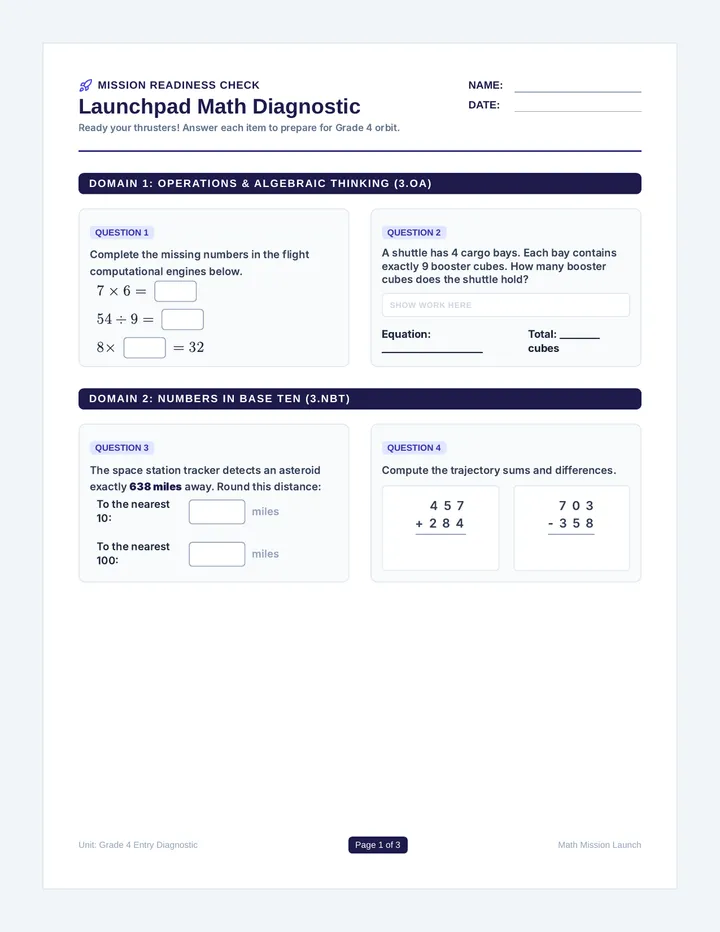 Launchpad Diagnostic Preassessment