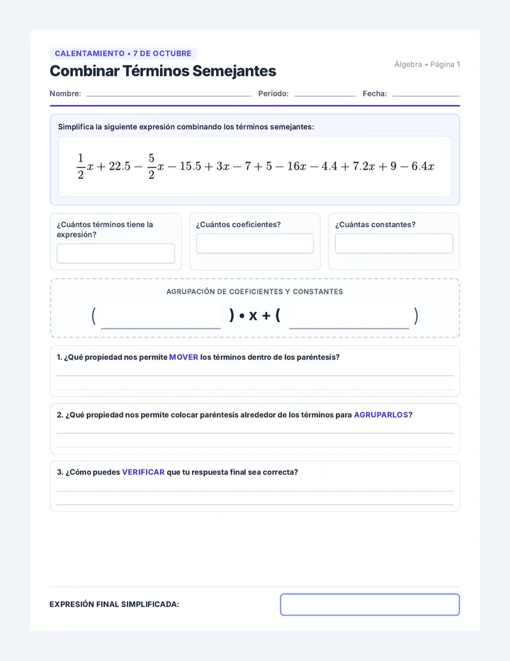 Terminos Semejantes Handout