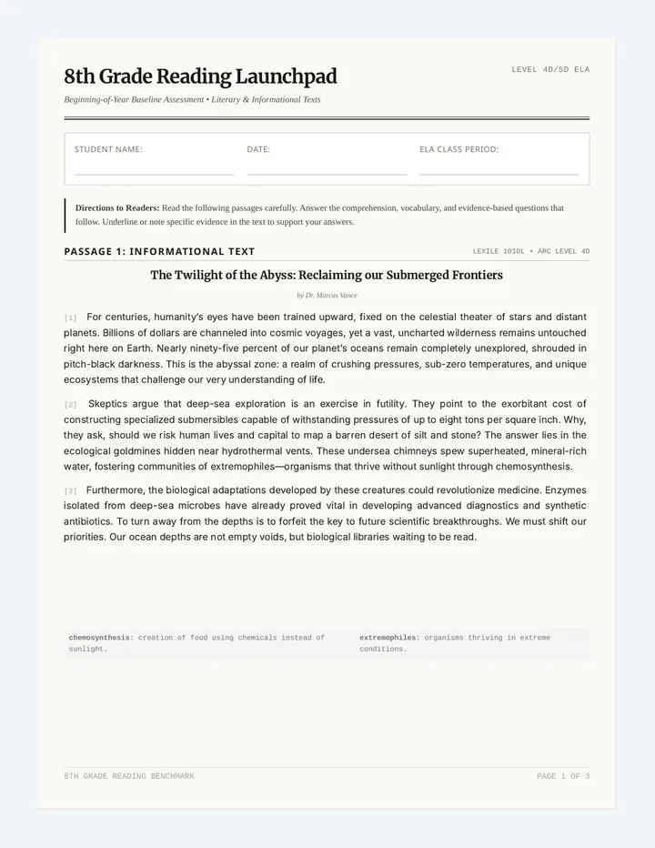 Reading Launchpad Assessment