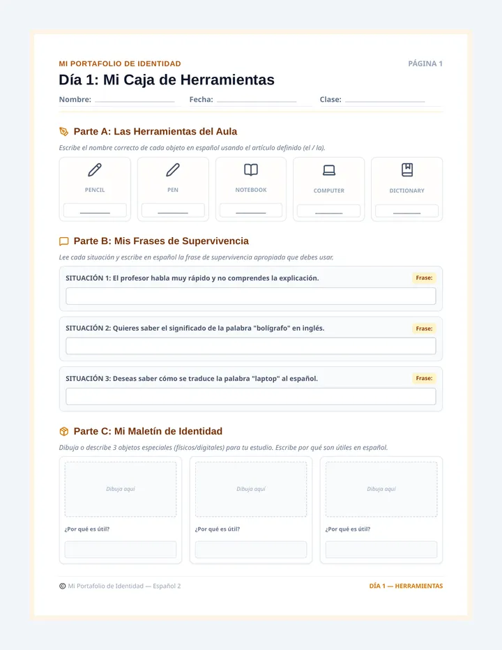 Herramientas de Clase Cuaderno