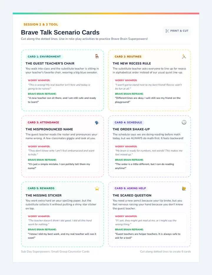 Brave Talk Scenario Cards