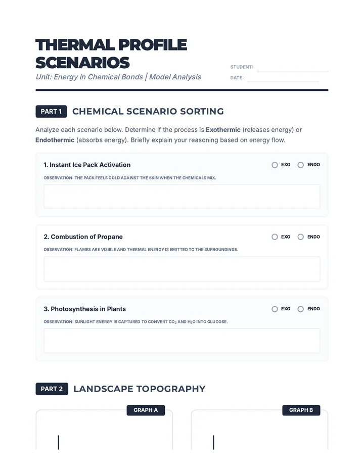 Thermal Profile Scenarios Worksheet