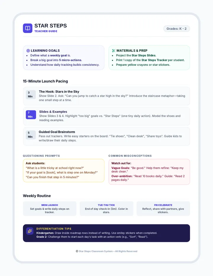 Star Steps Teacher Guide