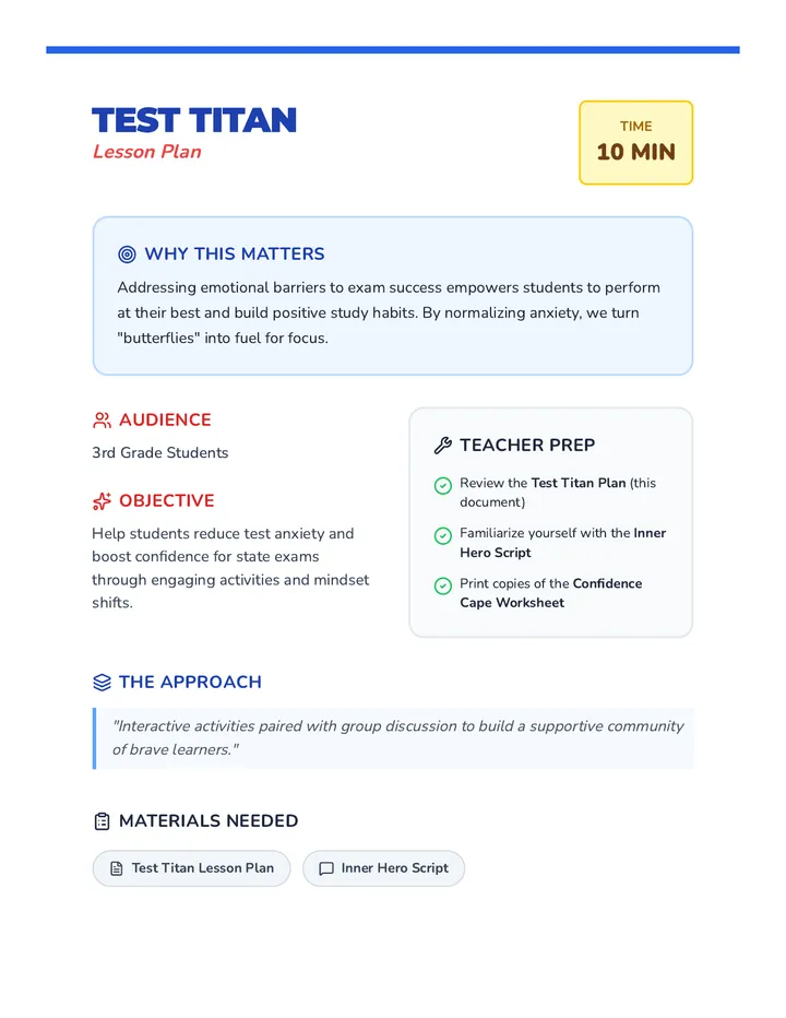 Test Titan Lesson Plan