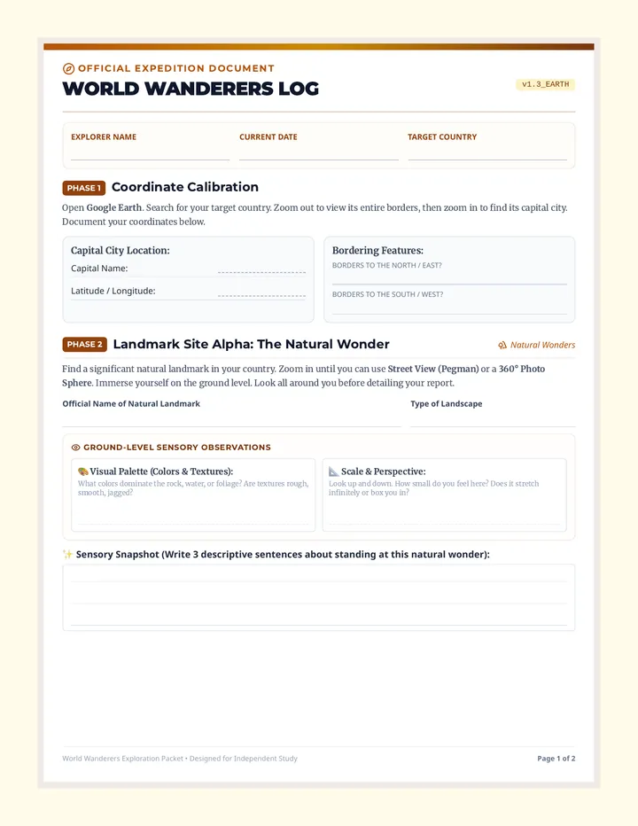 World Wanderers Log